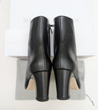 Manolo Blahnik Ofaralo 70 Black Leather Ankle Boots New in Box