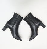 Manolo Blahnik Ofaralo 70 Black Leather Ankle Boots New in Box