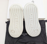 Celine Block Wedge Sneakers in White Leather New Platform Trainers Authentic Discounted