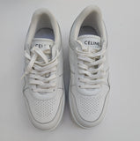 Celine Block Wedge Sneakers in White Leather New Platform Trainers Authentic Discounted