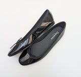 Repetto Cendrillon Black Patent Ballet Flats with Rubber Soles New in Box Made in France