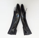 Repetto Cendrillon Black Patent Ballet Flats with Rubber Soles New in Box Made in France