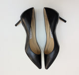 Jimmy Choo Romy 60 Kitten Heels in Black Leather New in Box
