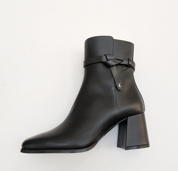 Jimmy Choo Lawton 65 Black Leather Ankle Boots New in Box