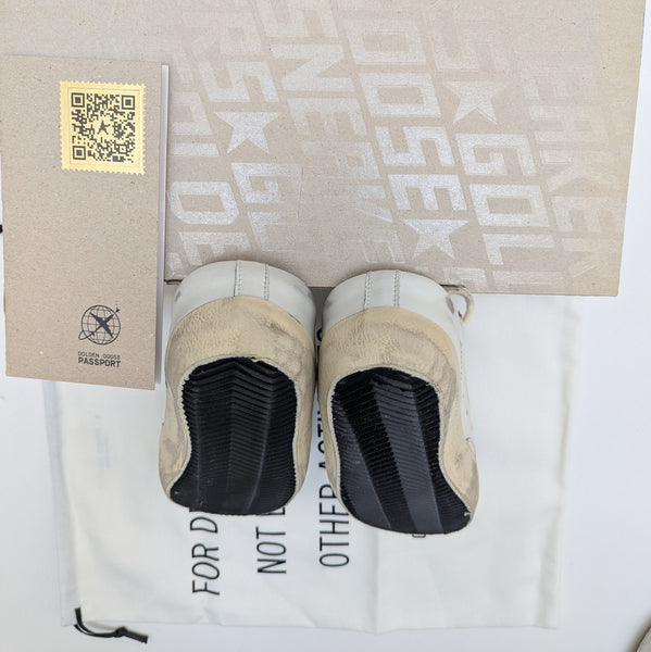 Golden Goose Sabot White Leather Slide Sneakers New Authentic discounted Shoes