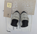 Golden Goose Old School Distressed Leather Sneakers with Velcro Closure New in Box Adaptive Fashion