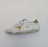 Golden Goose Authentic Leather Sneakers Old School Velcro White Leather Trainers New Adaptive