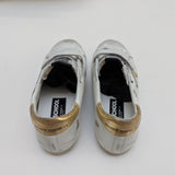 Golden Goose Authentic Leather Sneakers Old School Velcro White Leather Trainers New Adaptive