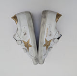 Golden Goose Authentic Leather Sneakers Old School Velcro White Leather Trainers New Adaptive