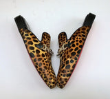 Christian Louboutin Coolito Swing Donna Flat Slides in Calf Leopard New in Box