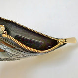 Dior Black Patent Card Wallet Lady Dior Letter Charm New in Box