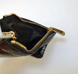 Dior Black Patent Card Wallet Lady Dior Letter Charm New in Box