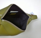 Loewe Puzzle Fold Handle Clutch Bag in Olive Leather New with Tags
