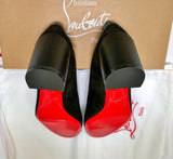 Christian Louboutin Miss Duvette 55 Cutout Leather and Suede Block Heels New in Box