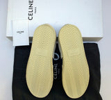 Celine Triomphe Sneakers in White Leather with Navy