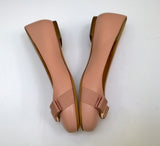 Ferragamo Varina Biscotto Rose Lamb Skin Bow Leather Flats New in Box Shoes