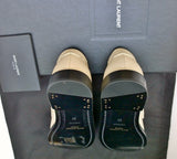 Saint Laurent Le Leather YSL Penny Loafer in Cream New in Box Slight Damage
