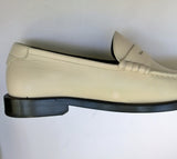Saint Laurent Le Leather YSL Penny Loafer in Cream New in Box Slight Damage
