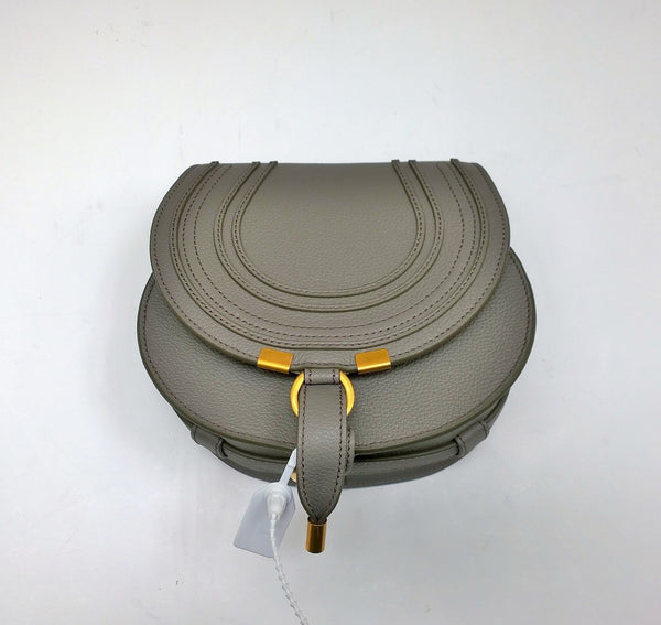 Chloé Marcie Small Crossbody Handbag in Grey Leather New Bag with Tags