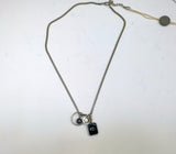 Dior Necklace in Silver Finish Brass with CD Logo Charm Jewellery New