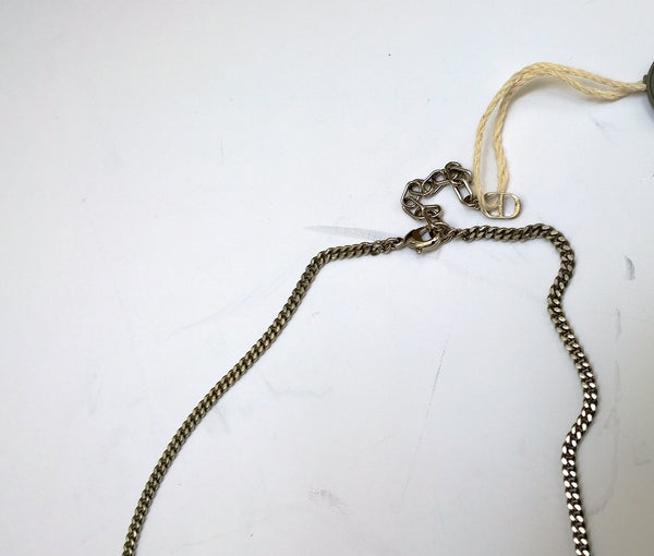 Dior Necklace in Silver Finish Brass with CD Logo Charm Jewellery New
