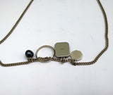 Dior Necklace in Silver Finish Brass with CD Logo Charm Jewellery New