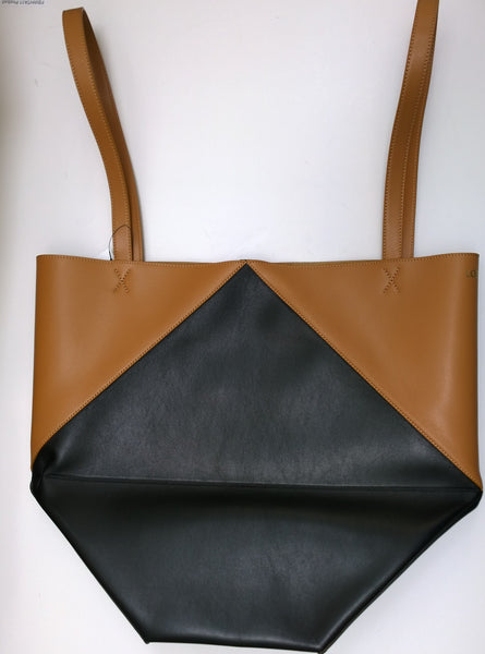 Loewe Puzzle Large Tote Two Tone Bag in Brown and Black Handbag New