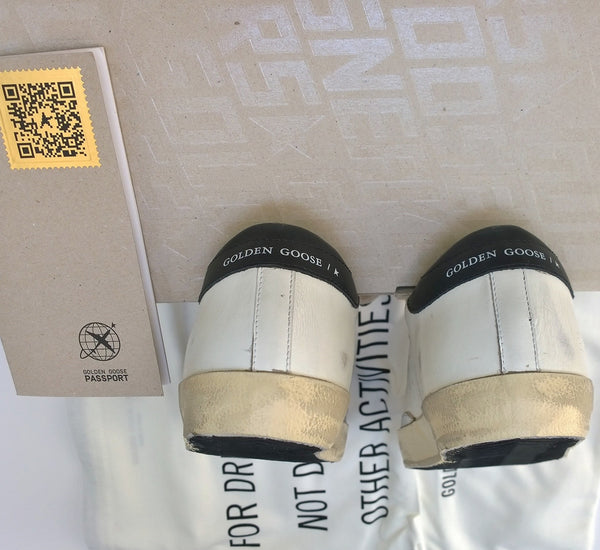 Golden Goose Super Star Skate Sneakers in White Leather with Suede Toe New in Box Trainers