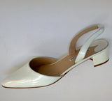 Manolo Blahnik Aspro White Patent Slingback Block Heels New in Box
