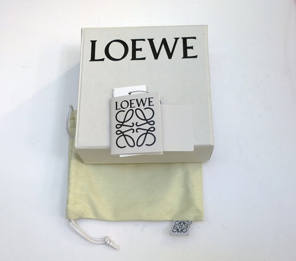 Loewe Anagram Orange Leather Charm with Foam Cord Tie New in Box Bagcharm