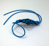 Loewe Anagram Charm in Azure Blue Leather with Foam Tie New in Box