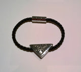 Prada Charm Bracelet with Leather and Metal New in Box