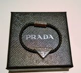 Prada Charm Bracelet with Leather and Metal New in Box