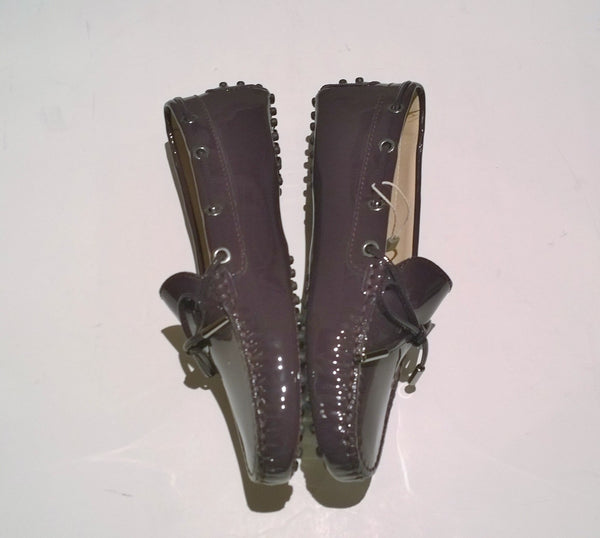 Tod's Gommino Loafers in Eggplant Patent Leather Driving Shoes Flats