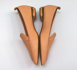 Nicholas Kirkwood Powder Peach Pink Leather Beya Loafers Flats
