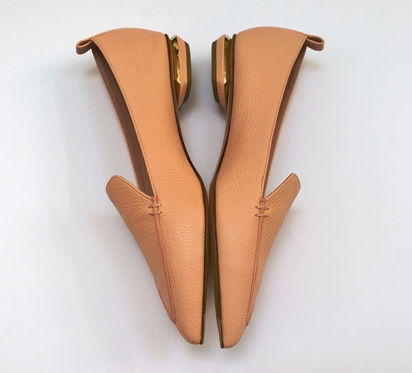 Nicholas Kirkwood Powder Peach Pink Leather Beya Loafers Flats