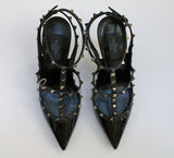 Valentino Garavani Rockstud Noir Black Patent High Heels 100