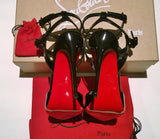 Christian Louboutin Maravilla 100 Black Patent Heels