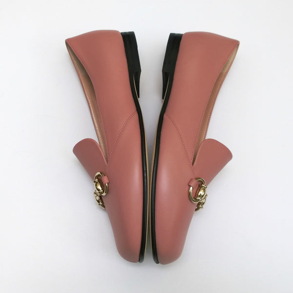 Gucci Horsebit Pink Leather Loafers Flats