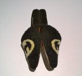 Gucci Eileen Interlocking G Shearling Slides in Black Flats GG