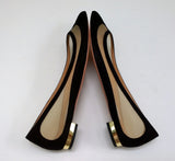 Aquazzura Amal Black Suede and Mesh Cutout Flats Pointy Shoes NIB