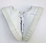 Miu Miu Winter Low Top White Leather Sneakers Logo