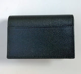 Christian Dior Saddle Black Textured Leather Card Case Wallet