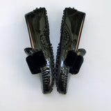 Tod's x Alessandro Dell'aqua Black Patent Patent Loafers sale shoes with velvet