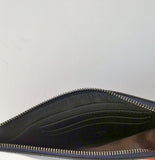 Christian Dior Navy Leather Flower Clutch Pouch Homme