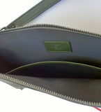 Valentino Garavani Men's Rockstud Clutch Bag in Army Green with Wrist Strap Pouch New