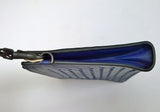 Bottega Veneta Intrecciato Clutch Bag Woven Leather Pouch Purse Blue