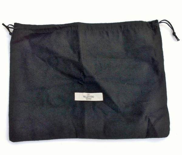 Valentino Garavani Men's Rockstud Black Leather Clutch Bag Wrist Strap New with Dustbag
