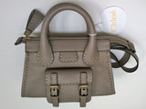 Chloé Edith Mini Grey Leather Handbag Crossbody Small Bag