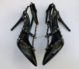 Valentino Garavani Rockstud Noir Black Patent High Heels 100